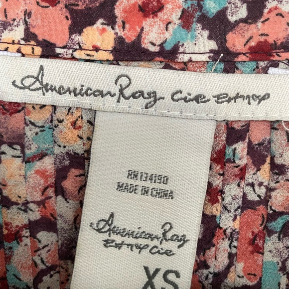 AMERICAN RAG Cie Floral Boho Dress Button Up Back Tie Back size XS - Picture 3 of 7